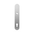 GPF Bouwbeslag RVS GPF1100.20R PC92 langschild gatdeel afgerond 218x40x8,5 mm PC92 rechtsdraaiend RVS geborsteld GPF110020362