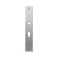 GPF Bouwbeslag RVS 1100.27L/R PC55 deurkruk gatdeel links-rechtswijzend plaatschild rechthoekig zonder veer 240x40x2 mm PC55 RVS geborsteld GPF110027232