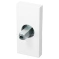 GPF Bouwbeslag ZwartWit 1101.62.0400 rechthoekig Click rozet 70x32x10 mm met vastgelaste knopvastzetter wit GPF1101620400