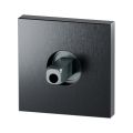 GPF Bouwbeslag PVD GPF1102.P1.0400 rozet vierkant 50x8 mm met vastgelaste knopvastzetter PVD antraciet GPF1102P10400