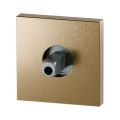 GPF Bouwbeslag PVD GPF1102.P4.0400 rozet vierkant 50x8 mm met vastgelaste knopvastzetter PVD mat messing GPF1102P40400