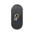 GPF Bouwbeslag PVD GPF1130.P1.0060 draaikiepmechanisme ovaal 65x30x12 mm met stift binnenzijde 65 mm PVD antraciet GPF1130P10060