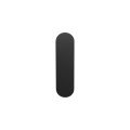 GPF Bouwbeslag ZwartWit GPF1210.61L/R blind kortschild gatdeel afgerond 169x46x8,5 mm geheel blind links-rechtsdraaiend zwart GPF1210610200