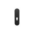 GPF Bouwbeslag ZwartWit GPF1210.61L/R PC55 kortschild gatdeel afgerond 169x46x8,5 mm zonder krukgat PC55 links-rechtsdraaiend zwart GPF1210610232
