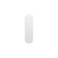 GPF Bouwbeslag ZwartWit GPF1210.62L/R blind kortschild gatdeel afgerond 169x46x8,5 mm geheel blind links-rechtsdraaiend wit GPF1210620200