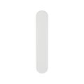 GPF Bouwbeslag ZwartWit GPF1220.62L/R blind langschild gatdeel afgerond 218x40x8.5 mm geheel blind links-rechtsdraaiend wit GPF1220620200