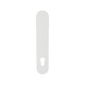 GPF Bouwbeslag ZwartWit GPF1220.62L/R PC92 langschild gatdeel afgerond 218x40x8.5 mm zonder krukgat PC92 links-rechtsdraaiend wit GPF1220620262