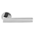 GPF Bouwbeslag RVS GPF1308.49-00 Zika deurkruk op rond rozet 50x8 mm RVS gepolijst GPF1308490100-00