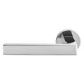GPF Bouwbeslag RVS GPF1308.49-00L/R Zika deurkruk gatdeel op rond rozet 50x8 mm links-rechtswijzend RVS gepolijst GPF1308490200-00