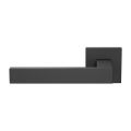 GPF Bouwbeslag ZwartWit GPF1308.61-02L Zika deurkruk op vierkant rozet 50x50x8 mm linkswijzend zwart GPF1308610200-02