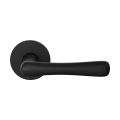 GPF Bouwbeslag ZwartWit Pake deurkruk gatdeel op rond rozet 50x6 mm rechtswijzend zwart GPF1312610300-05
