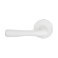 GPF Bouwbeslag ZwartWit Pake deurkruk gatdeel op rond rozet 50x6 mm linkswijzend wit GPF1312620200-05