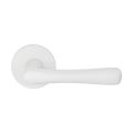 GPF Bouwbeslag ZwartWit Pake deurkruk gatdeel op rond rozet 50x6 mm rechtswijzend wit GPF1312620300-05
