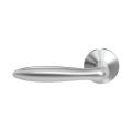 GPF Bouwbeslag RVS GPF1314-00L/R Rangi deurkruk gatdeel op rond rozet 50x8 mm links-rechtswijzend RVS geborsteld GPF1314090200-00