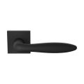 GPF Bouwbeslag ZwartWit GPF1314.61-02R Rangi deurkruk gatdeel op vierkant rozet 50x8 mm rechtswijzend zwart GPF1314610300-02