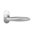 GPF Bouwbeslag RVS GPF1315.04R Pepe deurkruk gatdeel op ovaal rozet RVS 70x32x10 mm rechtswijzend RVS geborsteld GPF1315090300-04