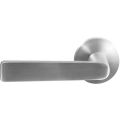 GPF Bouwbeslag RVS GPF1325.09-00L/R Kume deurkruk gatdeel op rond rozet RVS 50x8 mm links-rechtswijzend RVS geborsteld GPF1325090200-00