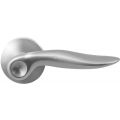 GPF Bouwbeslag RVS GPF1330.00R Kare deurkruk gatdeel op rond rozet 50x8 mm rechtswijzend RVS geborsteld GPF1330090300-00