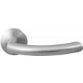 GPF Bouwbeslag RVS GPF2025.09-00 Hoki deurkruk op rond rozet RVS 50x8 mm RVS geborsteld GPF2025090100-00