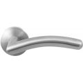 GPF Bouwbeslag RVS GPF2030.00R Mata deurkruk gatdeel op rond rozet 50x8 mm rechtswijzend RVS geborsteld GPF2030090300-00