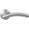 GPF Bouwbeslag RVS GPF2035.00R Papa deurkruk gatdeel rechtswijzend op rond rozet 50x8 mm rechtswijzend RVS geborsteld GPF2035090300-00