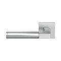 GPF Bouwbeslag RVS GPF2080.09/49-02L/R Kuri Duo deurkruk gatdeel op vierkant rozet 50x50x8 mm links-rechtswijzend RVS geborsteld GPF208009-490200-02