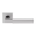 GPF Bouwbeslag RVS GPF2080.02L/R Kuri Duo deurkruk gatdeel op vierkant rozet 50x50x8 mm links-rechtswijzend RVS gepolijst GPF208049-090300-02