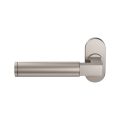 GPF Bouwbeslag Anastasius GPF2080.A3-04 L Kuri deurkruk gatdeel op ovaal rozet 70x32 mm linkswijzend Mocca blend GPF2080A30200-04