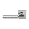 GPF Bouwbeslag RVS GPF3010.02L/R Taura Duo deurkruk gatdeel op vierkant rozet 50x50x8 mm links-rechtswijzend RVS gepolijst GPF301049-090200-02