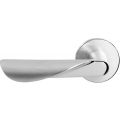 GPF Bouwbeslag RVS GPF3020.49/09-00L Moana deurkruk gatdeel op rond rozet 50x8 mm linkswijzend RVS gepolijst GPF302049-090200-00