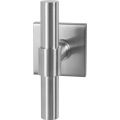 GPF Bouwbeslag RVS GPF3046.02R Hipi Deux kruiskruk op vierkant rozet 50x50x8 mm rechtswijzend RVS geborsteld GPF3046090300-02