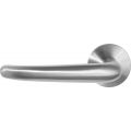GPF Bouwbeslag RVS GPF3085.09-00L/R Tino deurkruk gatdeel op rond rozet RVS 50x8 mm links-rechtswijzend RVS geborsteld GPF3085090200-00