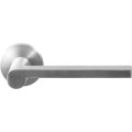 GPF Bouwbeslag RVS GPF3105.00R Tinga deurkruk gatdeel op rond rozet 50x8 mm rechtswijzend RVS geborsteld GPF3105090300-00