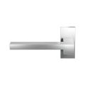 GPF Bouwbeslag RVS GPF3160.01L Raa deurkruk gatdeel op rechthoekig rozet 70x32x10 mm linkswijzend RVS geborsteld GPF3160090200-01