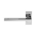 GPF Bouwbeslag RVS GPF3162.49-01L Raa deurkruk gatdeel op rechthoekig rozet 70x32x10 mm linkswijzend RVS gepolijst GPF3162490200-01