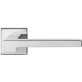 GPF Bouwbeslag RVS 3162.49-02R Raa deurkruk gatdeel op vierkante rozet 50x50x8 mm rechtswijzend RVS gepolijst GPF3162490300-02