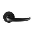 GPF Bouwbeslag Smeedijzer GPF6205.60-00 Uhka deurkruk op rond rozet 53x5 mm smeedijzer zwart GPF6205600100-00