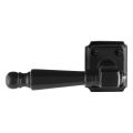 GPF Bouwbeslag Smeedijzer GPF6210.60-02L/R Mela deurkruk gatdeel op rechthoekig rozet 59x48x6 mm links-rechtswijzend smeedijzer zwart GPF6210600200-02
