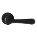 GPF Bouwbeslag Smeedijzer GPF6240.60-00 Paju deurkruk op rond rozet 53x5 mm smeedijzer zwart GPF6240600100-00