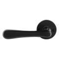 GPF Bouwbeslag Smeedijzer GPF6240.60-00L/R Paju deurkruk gatdeel op rond rozet 53x5 mm links-rechtswijzend smeedijzer zwart GPF6240600200-00