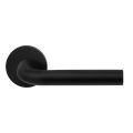 GPF Bouwbeslag ZwartWit GPF8200.61-00 Aka deurkruk op rond rozet 50x8 mm zwart GPF8200610100-00