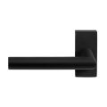 GPF Bouwbeslag ZwartWit GPF8210.61-01L Toi deurkruk gatdeel op rechthoekig rozet 70x32x10 mm linkswijzend zwart GPF8210610200-01