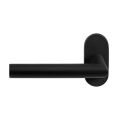 GPF Bouwbeslag ZwartWit GPF8210.61-04L Toi deurkruk gatdeel op ovaal rozet 70x32x10 mm linkswijzend zwart GPF8210610200-04