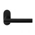 GPF Bouwbeslag ZwartWit 8210.61-04 Toi deurkruk op ovale rozet 70x32x10 mm zwart GPF8210610100-04