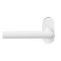 GPF Bouwbeslag ZwartWit GPF8212.62-04L Toi deurkruk gatdeel op ovaal rozet 70x32x10 mm linkswijzend wit GPF8212620200-04