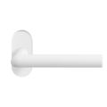 GPF Bouwbeslag ZwartWit GPF8212.62-04R Toi deurkruk gatdeel op ovaal rozet 70x32x10 mm rechtswijzend wit GPF8212620300-04