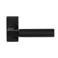 GPF Bouwbeslag ZwartWit 8213.61-01 Kuri deurkruk op rechthoekige rozet 70x32x10 mm zwart GPF8213610100-01
