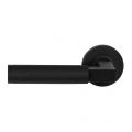 GPF Bouwbeslag ZwartWit 8213.61-00L/R Kuri deurkruk op ronde rozet 50x8 mm links-rechtswijzend zwart GPF8213610200-00