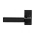 GPF Bouwbeslag ZwartWit 8213.61-01L Kuri deurkruk op rechthoekige rozet 70x32x10 mm linkswijzend zwart GPF8213610200-01