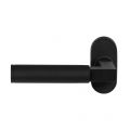 GPF Bouwbeslag ZwartWit 8213.61-04L Kuri deurkruk op ovale rozet 70x32x10 mm linkswijzend zwart GPF8213610200-04